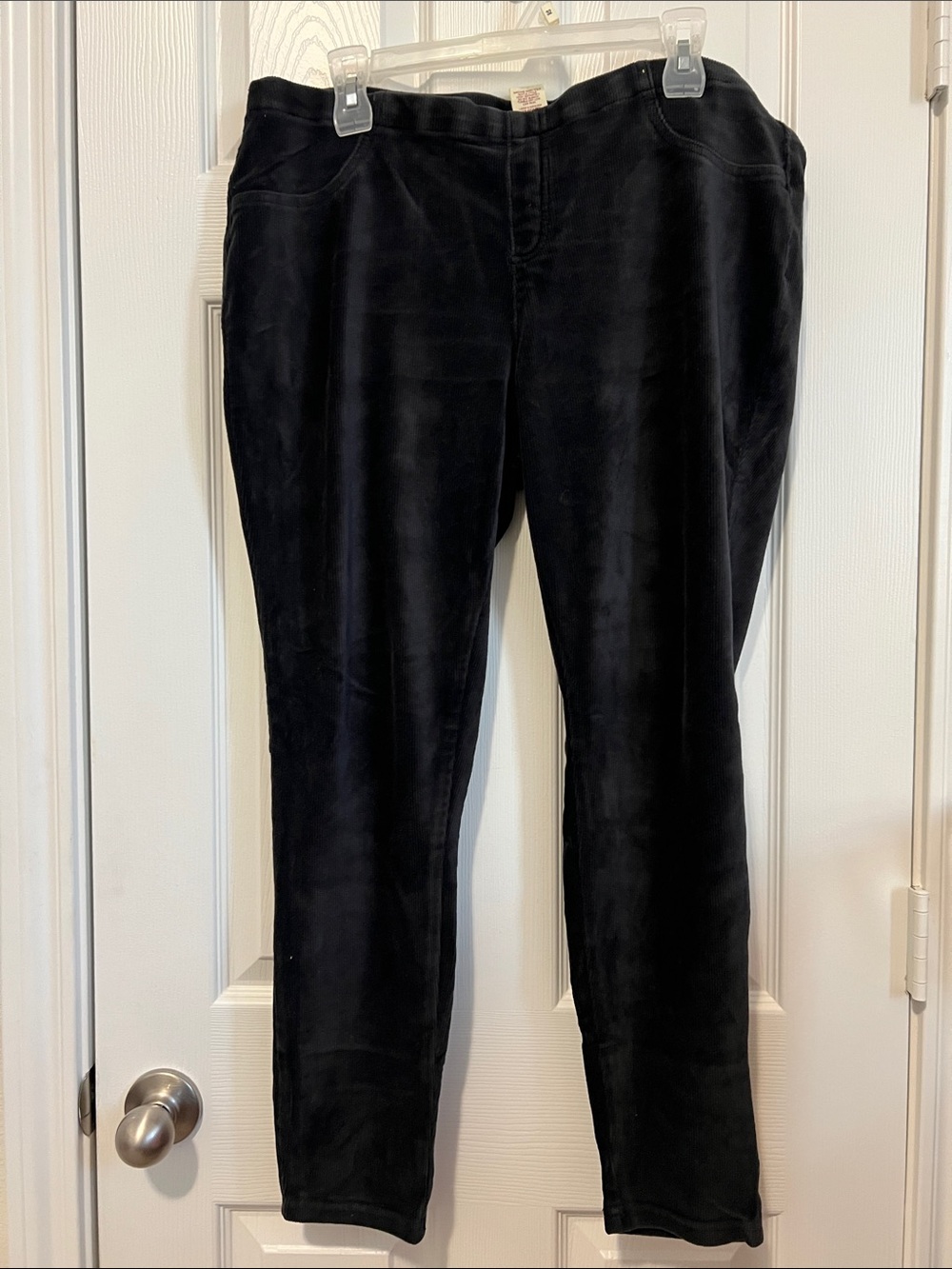 Black Women's Stretch Velvet Jeans Corduroy